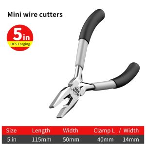 CHUN053634 1Pcs Diagonal Jewelry Making Plier Nose Pliers Round Bent Mini Pliers Durable 5 Inch Wire Cutting Pliers For DIY Small Jewelry