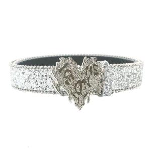 Blingbling Rhinestones Waist Belt Jean Belt Waist Costumes Glitter Heart Diamante Heavy Duty for Jeans Pants