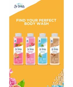 St. Ives Body Wash Refill Pack 600mL – Exfoliating & Soothing Shower Gel