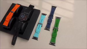 Sport Band for Watch Ultra 3/Ultra 2/Ultra/Series 11 10 9 8 7 (49mm 46mm 45mm 44mm) Wide Rugged 316L Stainless Steel Connector Durable Silicone Band for Men