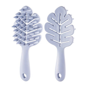1Pc Leaf Shampoo Brush Scalp Massage Brush Head Washing Comb Two-sided Hair Massager Bath Brushes Body Scrubber Hair Accessories