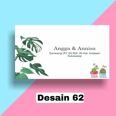 Amplop Kondangan Cetak nama bisa cetak untuk 2 nama