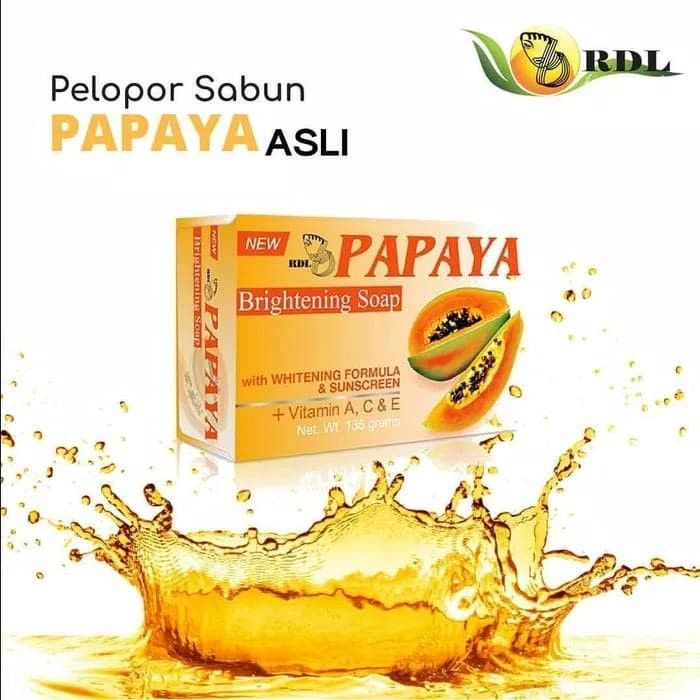 SABUN PAPAYA BRIGHTENING SOAP / SABUN WHITENING ORIGINAL + SUNSCREEN ...