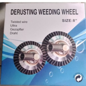 MEGA DERUSTING WEEDING WHEEL TWISTED WIRE 6" AND 8" GARDEN WHEEL STEEL BRUSH WEEDING CUTTING GRASS