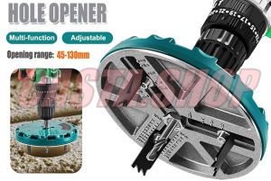 Adjustable Diameter Hole Saw 45mm-130mm Dia Hole Cutting Drill Bit For Drilling Holes In Wood Plastic Drywall Thin Metal