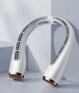 5S Hanging Neck Fan Portable Cooling Bladeless Fan USB Rechargeable Fans Hanging Neck Leafless Fan