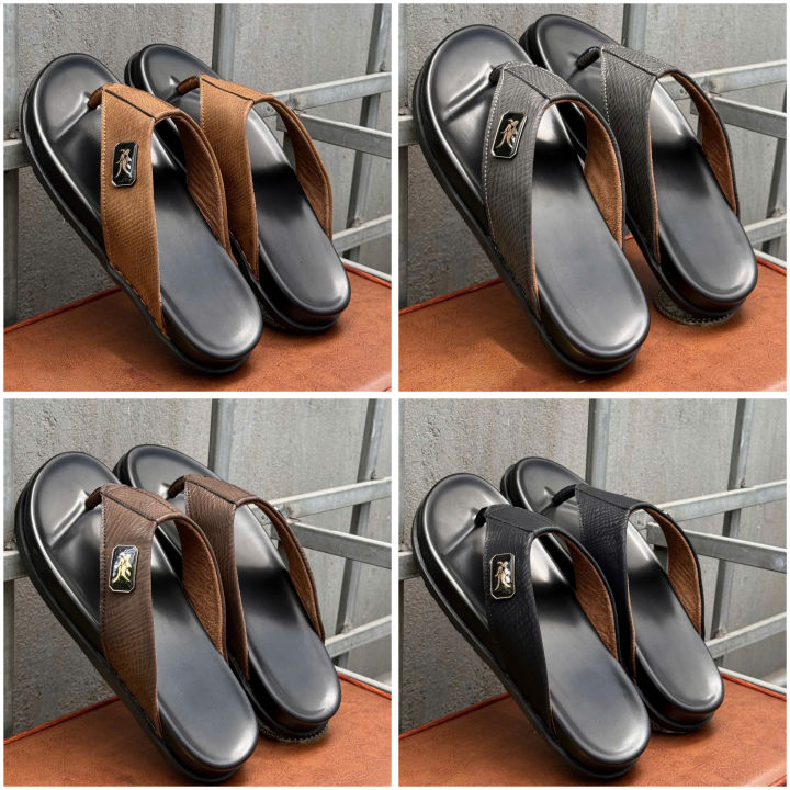 Dép kẹp da bò nam , đế đốc cao su đã may size từ 38 đến 43 | Lazada.vn