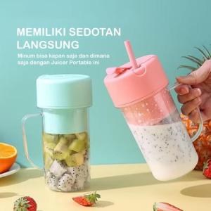 Blender Portable Mini Juice Blender 4 Pisau 420ML Portable Juicer Cup Pembuat Jus Elektrik1200mah Rechargeable Mini Mixer Ice Crusher