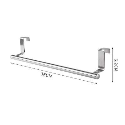 Towel Rack Over Door Towel Bar Hanging Holder Stainless Steel Bathroom Kitchen Cabinet Towel Rag Rack