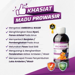 Herbal Benjolan Ambeien Madu Prowasir Obat Wasir Bab Berdarah Ampuh