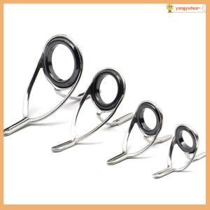 yangyuhua 4 cái bộ Câu Cá Giải Quyết Thép Không Gỉ Sửa Chữa Kit Set Cần Câu Hướng Dẫn Vòng Tip Câu Cá Vòng Tròn Vòng Mắt Hướng Dẫn Vòng Dây Vòng