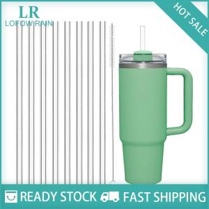 LF Wholesale✨Flash Sale ✨ ชุดแก้วพลาสติกใสพร้อมหลอดสำหรับเปลี่ยนขนาด40ออนซ์6แพ็กใช้ซ้ำได้สำหรับการเดินทางแก้วน้ำน้ำแข็ง