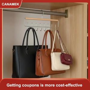 【CANAMEK 】 Wooden Wall Mount Hat Rack with Hooks Functional Organizer for Clothes and Accessories Suitable for Bedroom Entryway Display