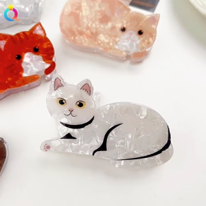 Hair Claw Clips Strong Hold Cute Cat Claw Clips Ponytail Top Clip Large Grab Clip Hair Accessories for Women Girls