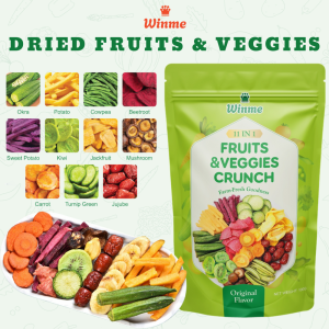 Dried Mixed Fruits And Vegetables Crisp Winme 11 in 1 Fruit Chips Fried Veggies Ready to Eat Rich Nutrition