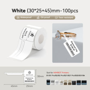 【Jewelry Label】NIIMBOT B1/B1Pro/B2/B2Pro/B21/B21Pro/B3S/B31/B4 Jewelry Label Sticker Waterproof Oil Proof Price Tag Glasses Watch Thermal Label Paper