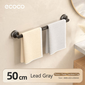 Ecoco Towel Holder Aluminum Alloy Towel Rack Suction Cup Slipper Rack Holder for Bathroom Drill-Free