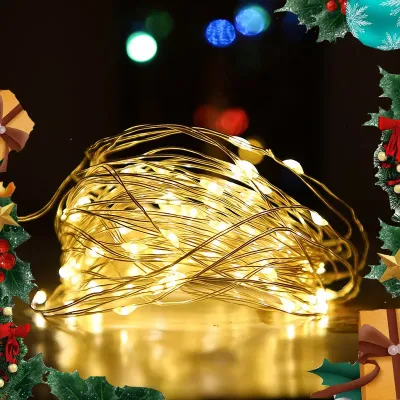 7M 12M 22M 32M Christmas light Outdoor Solar String Lights Waterproof Copper Wire Light String