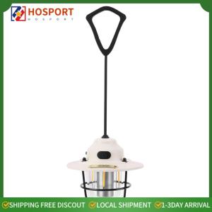 【HOSPORT】Camping Light IPX4 Waterproof Emergency Light Lantern Stepless Dimming Mini Metal Chandelier Type C Charging for Outdoor