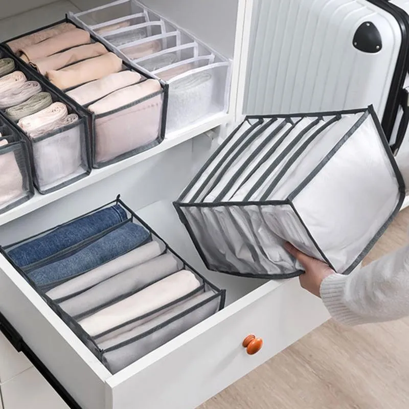 7 Grids Clothes Drawer Organizer Foldable Wardrobe Clothes Storage