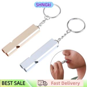 SHNGki Alloy Aluminum Emergency Survival Whistle Outdoor Camping Hiking Tool W Keychain