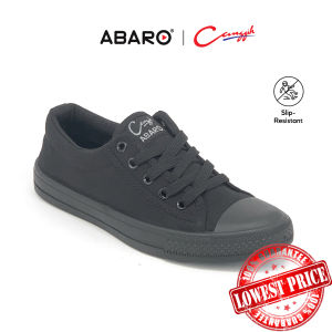 ABARO Secondary Black Canvas School Shoes 7811
