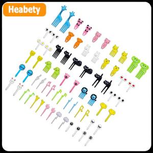 【2-3 days delivery】 68 76 40pcs Kids Fruit Forks Picks Kid Bento Accessories Mini Cute Children Snack Cake Dessert Food Pick Toothpick Decor