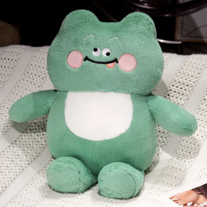 Adorable Funny Frog Doll Plushies Sleeping Kawaii Soft Animal Stuffed Toy Green Plush Decorative Fluffy Children Birthday Gifts h260819