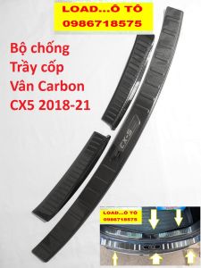 Bộ Ốp Chống Trầy Cốp Carbon Mazda CX5 2026-2018 Mẫu Vân Carbon Cao Cấp