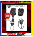 PROTON SAGA BLM/FLX Key Start Remote Leather Car Key Cover Case (Black-RedLine) Proton-1. 