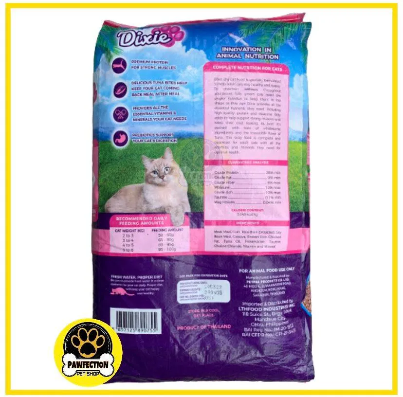 DIXIE CAT FOOD for Adult cat Tuna Flavor 7KG SOLD PER SACK