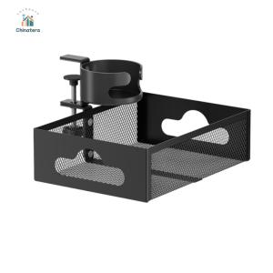 Under Desk Storage Rack Under Desk Drawer Organizer 360 Degree Rotation Drink Holder High Load Capacity for Home Office