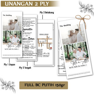 ISI 50 PCS COD Undangan Terlaris dan Termurah 2ply - 002 Undangan Pernikahan Undangan Nikah - Kartu Ucapan Wedding Invittation Card Wedding Card