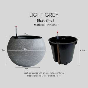 Domi Self Watering Resin Flower Pot | Breathable Plant Pots | Eco-Friendly Flower Pot | Gardening Plants | Speckled Space