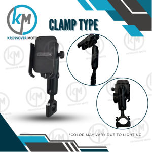 MOTORCYCLE ACCESSORIES FULL ALLOY CELLPHONE HOLDER SIDE MIRROR TYPE/ CLAMP TYPE UNIVERSAL [KM]