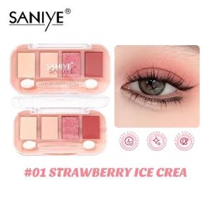 SANIYE Pink 4 Colors Eyeshadow #E0459 Tersedia 4 Varian Warna