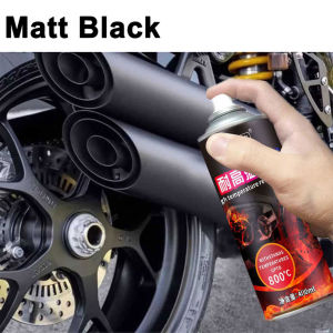 800°C high temperature spray paint Automobile Motorcycle exhaust pipe High temperature resistance 400ml Motorcycle Parts High Temp Spray Paint Exhaust Engine Coating Spray Anti-rust Without Fading