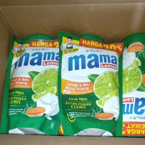 Mama lemon 680 ml isi 2 pcs Cairan Pencuci Piring promo