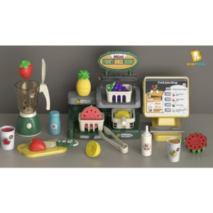 BabyBoss Children Pretend Play Fruit Juice Pizza Dessert Supermarket Shopkeeper Simulation Cashier Play Toy