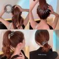 Korean Style Mesh Round Hair Clips Bird Nest Hair Bun Maker Lazy Man Hair Curler Bird Nest Bun. 