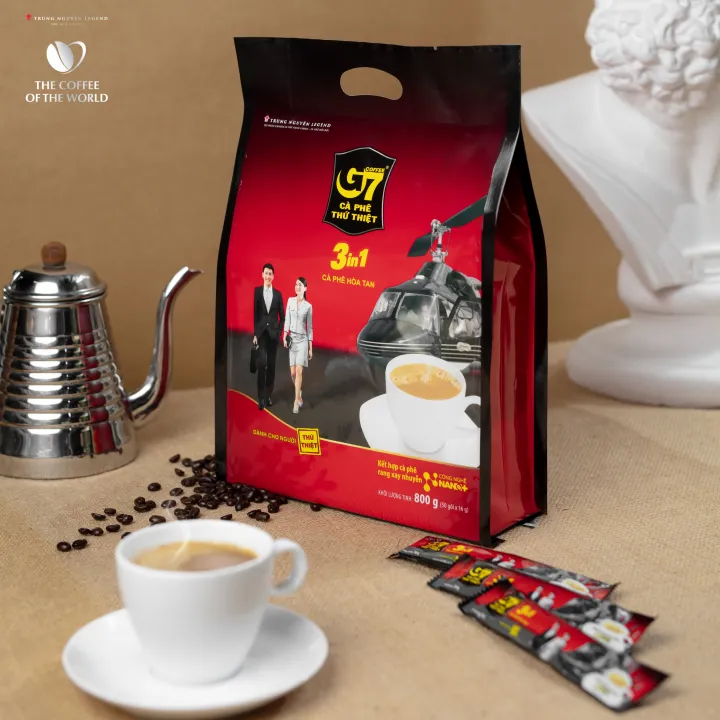 Trung Nguyên Legend - Cà phê sữa hòa tan G7 3in1 - Bịch 50 sticks x 16gr (gói dài)