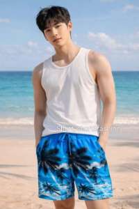 AMEI Mens Board Shorts Palm Tree Print #C5527