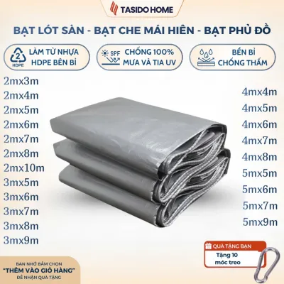 [Siêu Bền] Bạt Che Mưa Che Nắng Phủ Nano Nhôm Màu Trắng Xám Chống Thấm Nước May Viền Đóng Khoen Sẵn Chất Liệu Dày Dai Bền Chắn Nắng Hiệu Quả Phù Hợp Che Hiên Nhà Ô Tô Hàng Hóa Công Trình Ngoài Trời Dễ Lắp Đặt Tiện Lợi Khi Sử Dụng