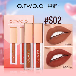 O.TWO.O Lipstick 2pcs/set Lip Tint Waterproof Soft Matte Superstay Lightweight Matte Lock-Color Lip Stain Lip Glaze for Lips Makeup