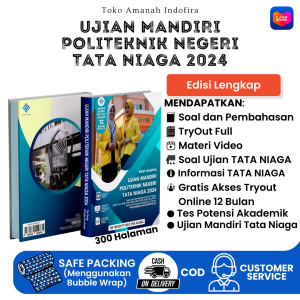 Buku Terbaru UJIAN MANDIRI POLITEKNIK NEGERI TATA NIAGA (Edisi Lengkap & Edisi Hemat + Gratis Akses Online) Sesuai Dengan Kisi-kisi Terbaru POLITEKNIK TATA NIAGA