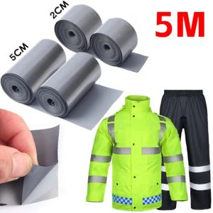 BESTOUR DIY Heat Transfer Reflective Tape Washable 5M Reflective Strip Sticker Portable Warning Strip Stickers for Clothing Bag Shoes Iron on Safety Clothing Supplies