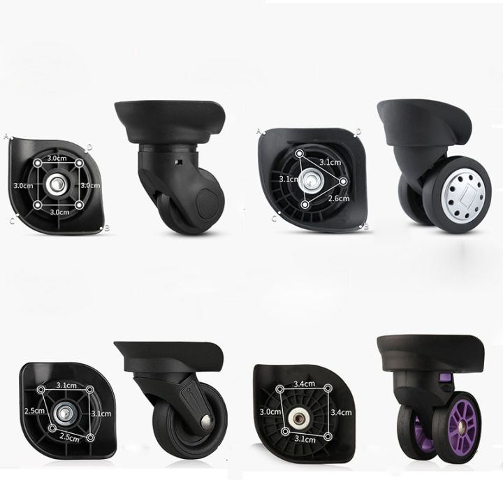 2pcs universal wheel travel baggage replacement part wear set luggage