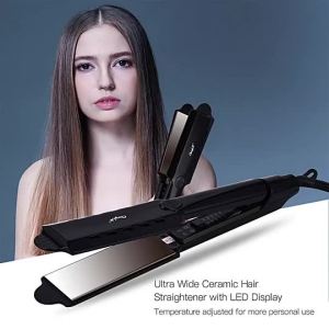 CkeyiN Hair Straightener With 110-240V Hair Iron 44MM Wide Plates HS435W