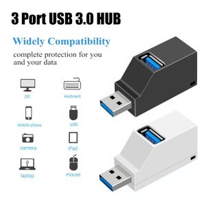MUSASI Universal High Speed Portable 3 Ports Splitter Box USB 3.0 Hub Adapter