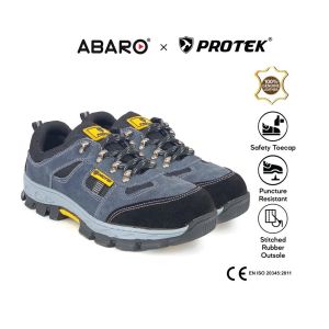 PROTEK 100% Genuine Leather/ Steel Toecap & Midsole Safety Shoes Men SFA755D1-E Safety Boot/Kasut Keselamatan